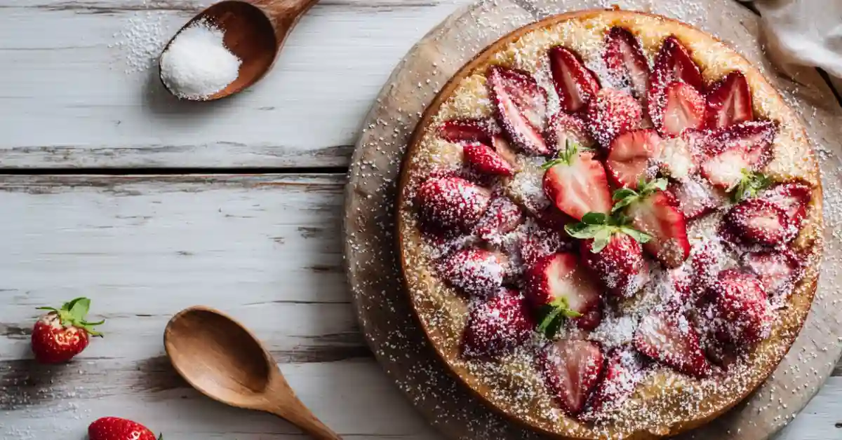 Simple Strawberry Cake Made Without Sugar or Flour (Gluten-Free Option)