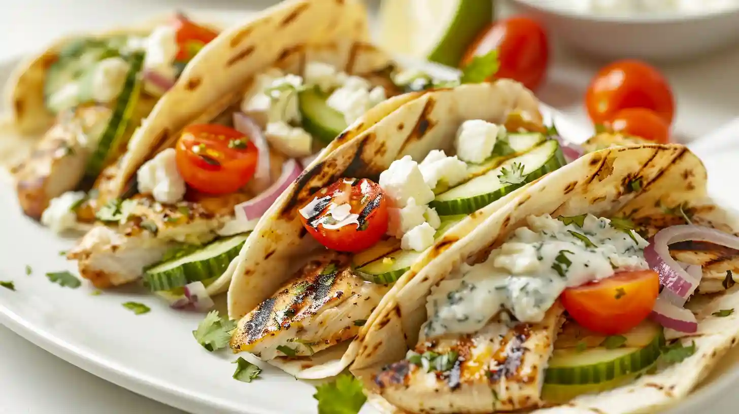 Grilled Mediterranean Chicken Tacos