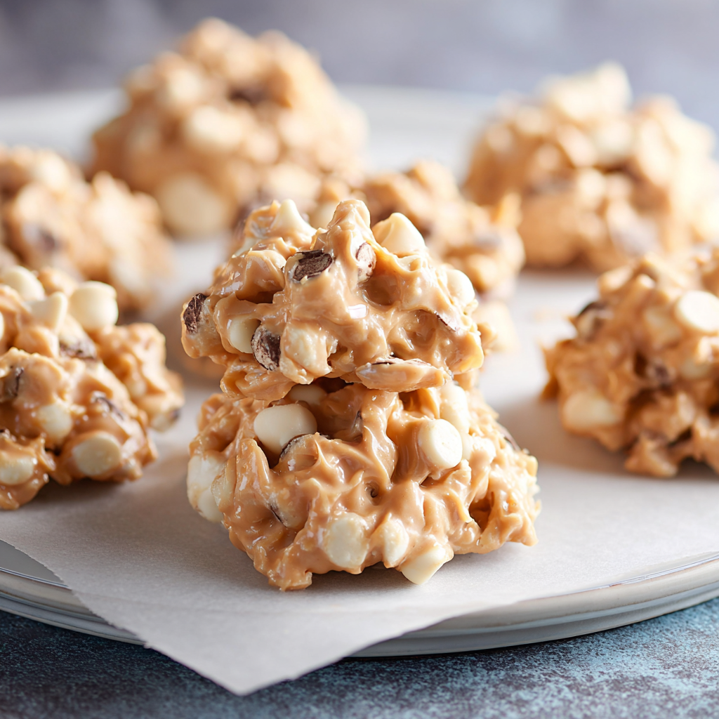 No-Bake Avalanche Cookies with White Chocolate & Peanut Butter: A Quick Treat