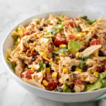 Quick Southwest Chicken Salad Recipe with High-Protein Shredded Chicken and Fresh Veggies